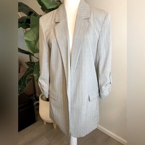 Gray Pinstripe Women's Blazer